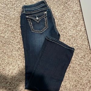 Miss Me jeans, boot cut, all size 28, one pair is skinny jeans. NEVER in dryer